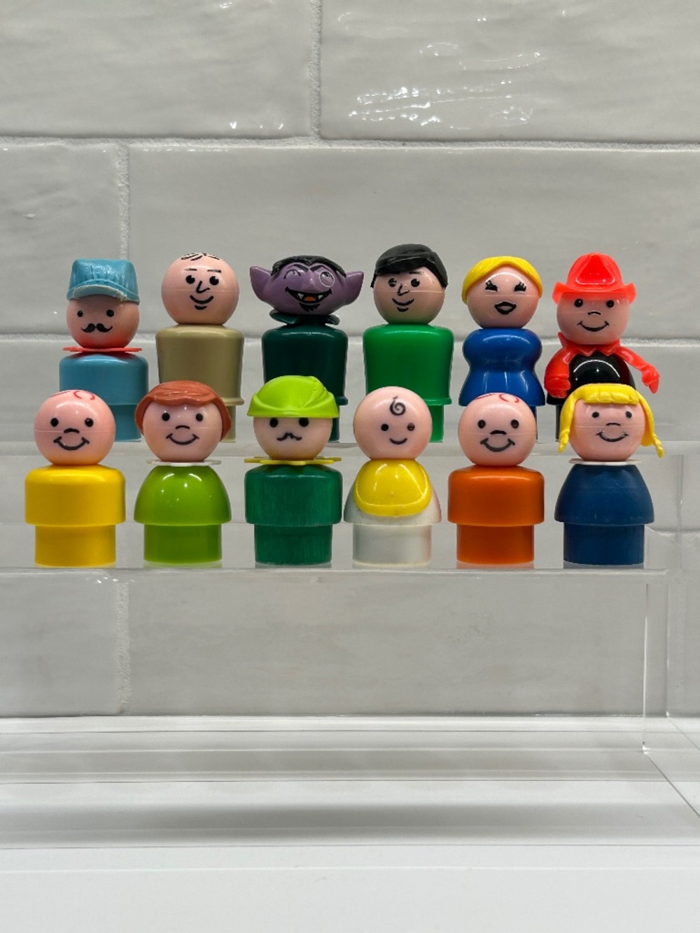 Vintage Fisher Price Little People Set Of 12 (9-d2)